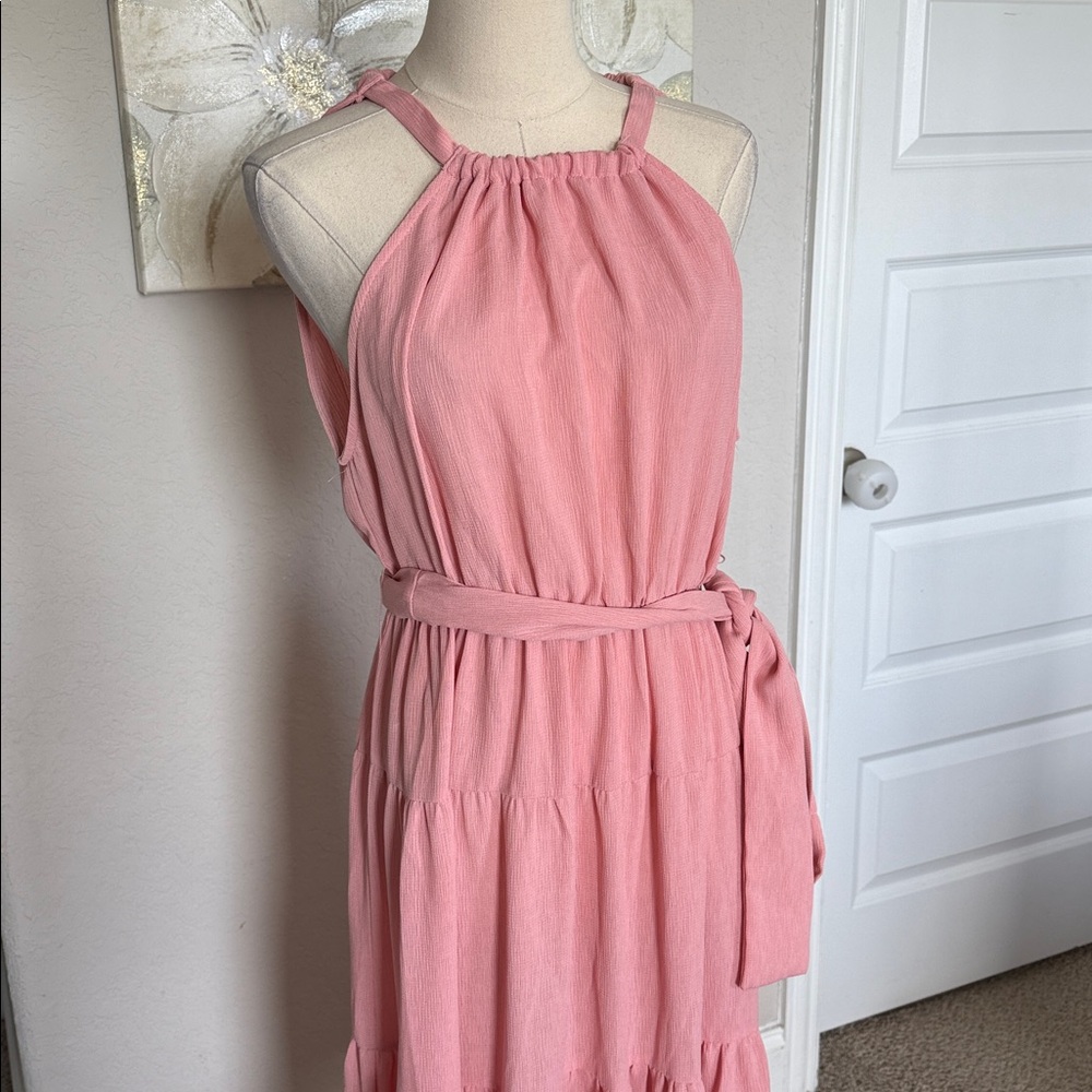 Forever 21 pink Maxi dress Sz Large - Picture 5 of 13